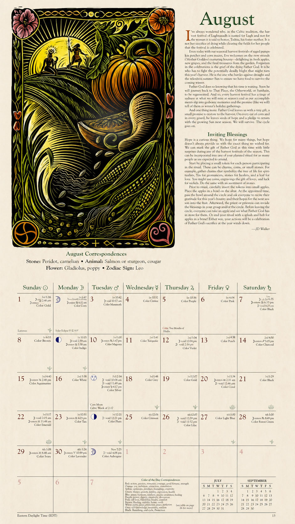 🕯️Calendario delle streghe 2027 di Llewellyn – Calendario da parete di alta qualità e regalo a tema streghe