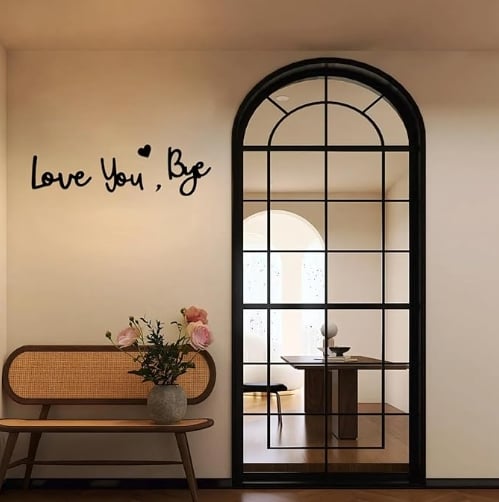 "Love you Bye" ✨Decorazione da parete in legno da appendere - Non danneggia la parete