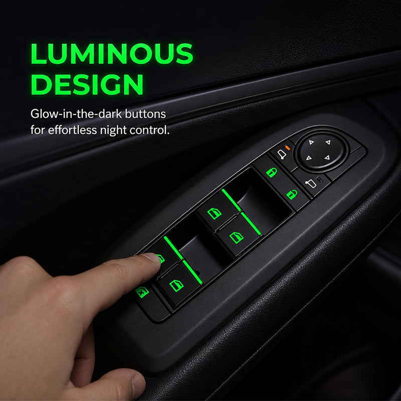 💡Adesivi luminescenti per l'interruttore dell'alzacristalli dell'auto – Adesivi di segnalazione colorati che si illuminano al bui