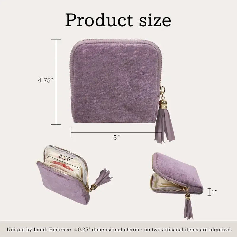 Astuccio con cerniera per gioielli - Borsa da viaggio per gioielli - Organizer portatile