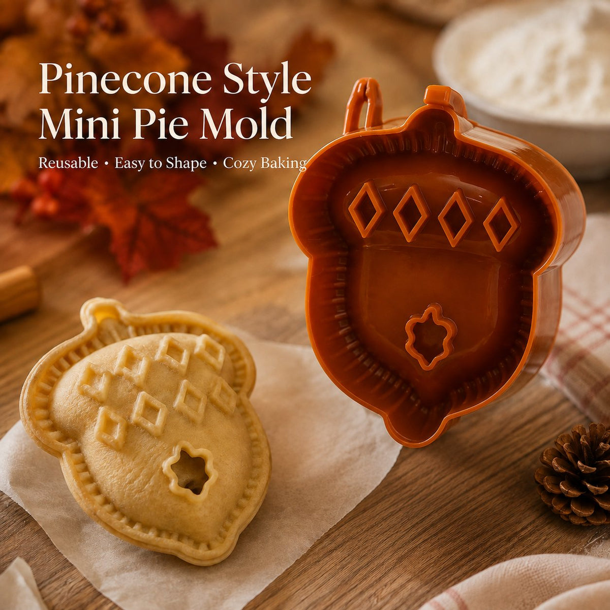 🥧Mini-stampo riutilizzabile per tortine, ideale per i principianti | 6 divertenti forme per farcire, modellare e chiudere facilmente tortine e dolci fatti in casa🍎✨