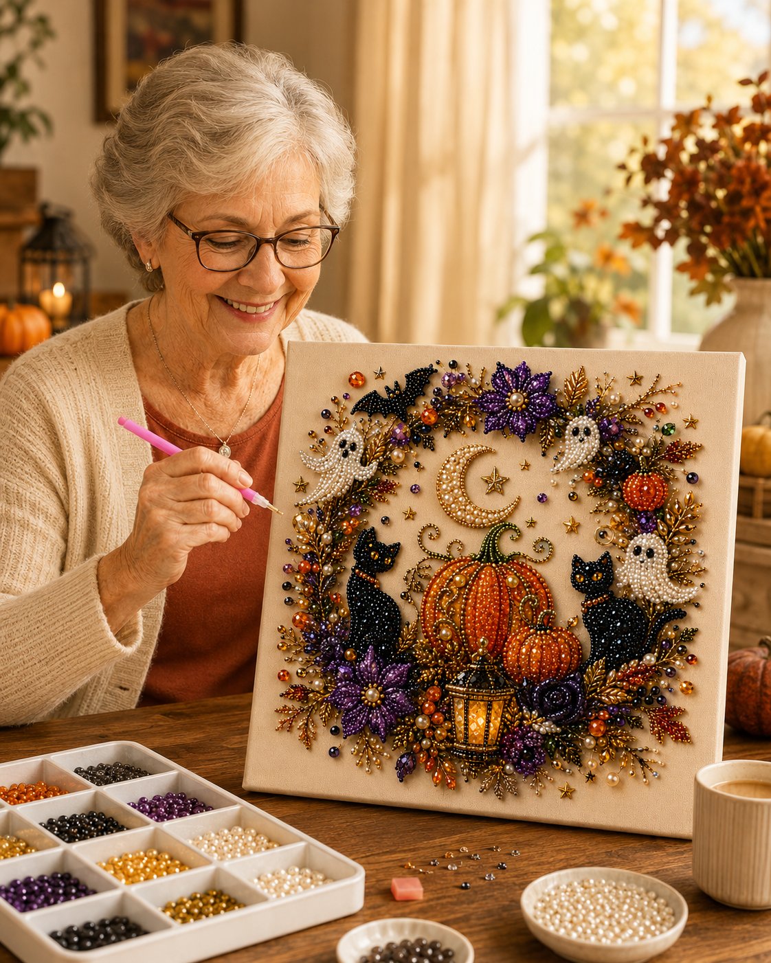 🔥 Ultimo giorno con lo sconto del 49% – 👻✨ Kit fai da te per creazioni artistiche con perline a tema Halloween – Trasforma le piccole perline in una magia spaventosa e dolce (📦Acquistane 2, spedizione gratuita)