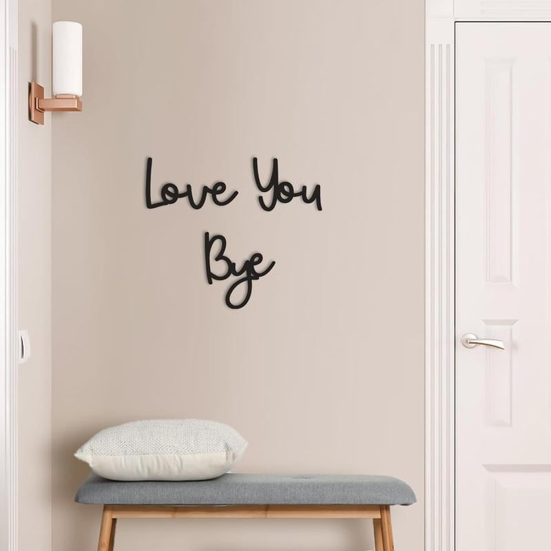 "Love you Bye" ✨Decorazione da parete in legno da appendere - Non danneggia la parete