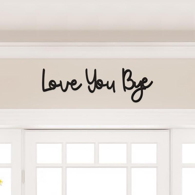 "Love you Bye" ✨Decorazione da parete in legno da appendere - Non danneggia la parete