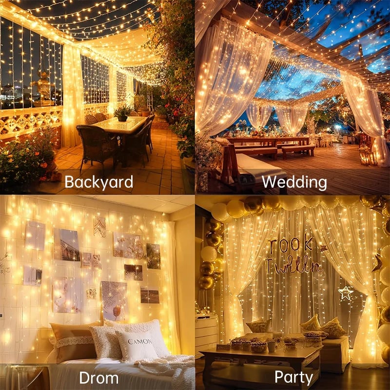🎁Enjoy 49% off during the Christmas sale!🎅LED light string, USB-powered LED light curtain for gift wrapping