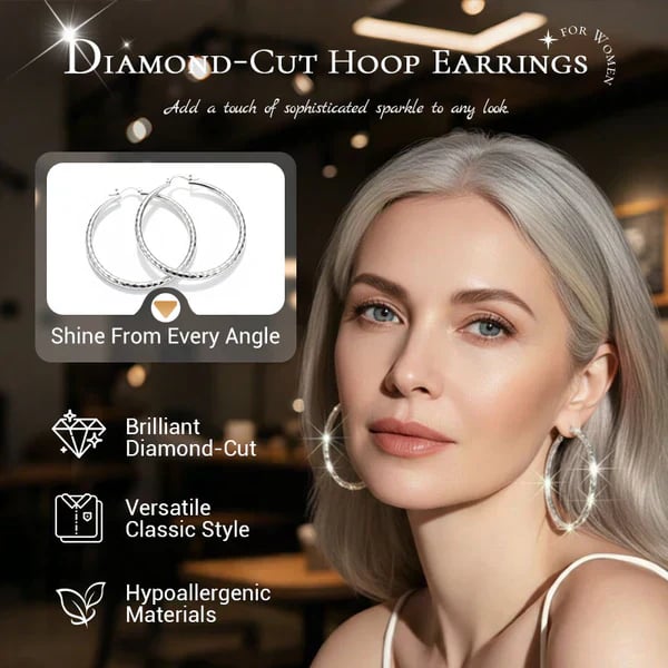 🎉ACQUISTA 1, NE RICEVI 1 IN OMAGGIO🎁Orecchini a cerchio con diamanti per donna – eleganti e scintillanti 💎