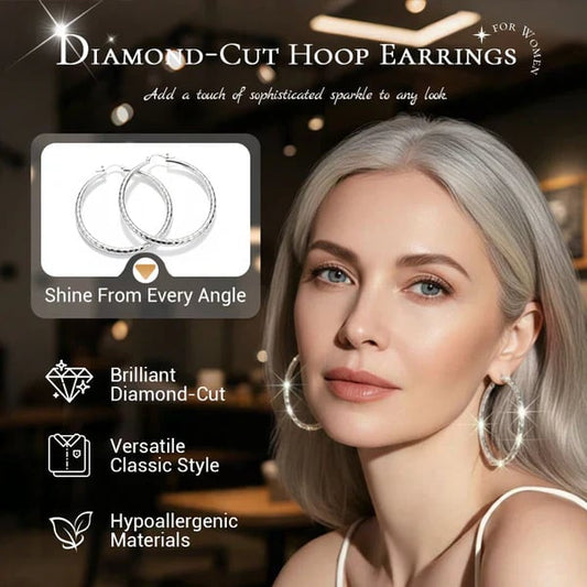 🎉ACQUISTA 1, NE RICEVI 1 IN OMAGGIO🎁Orecchini a cerchio con diamanti per donna – eleganti e scintillanti 💎