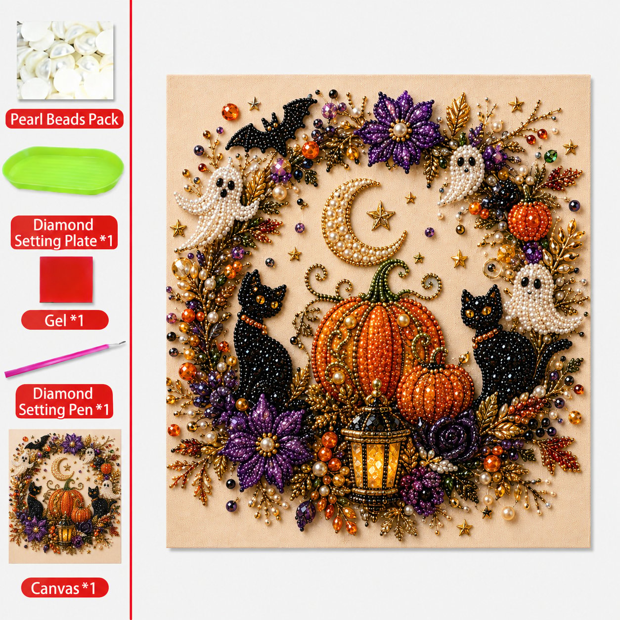 🔥 Ultimo giorno con lo sconto del 49% – 👻✨ Kit fai da te per creazioni artistiche con perline a tema Halloween – Trasforma le piccole perline in una magia spaventosa e dolce (📦Acquistane 2, spedizione gratuita)