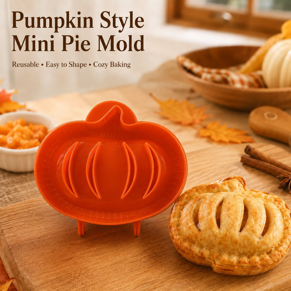 🥧Mini-stampo riutilizzabile per tortine, ideale per i principianti | 6 divertenti forme per farcire, modellare e chiudere facilmente tortine e dolci fatti in casa🍎✨