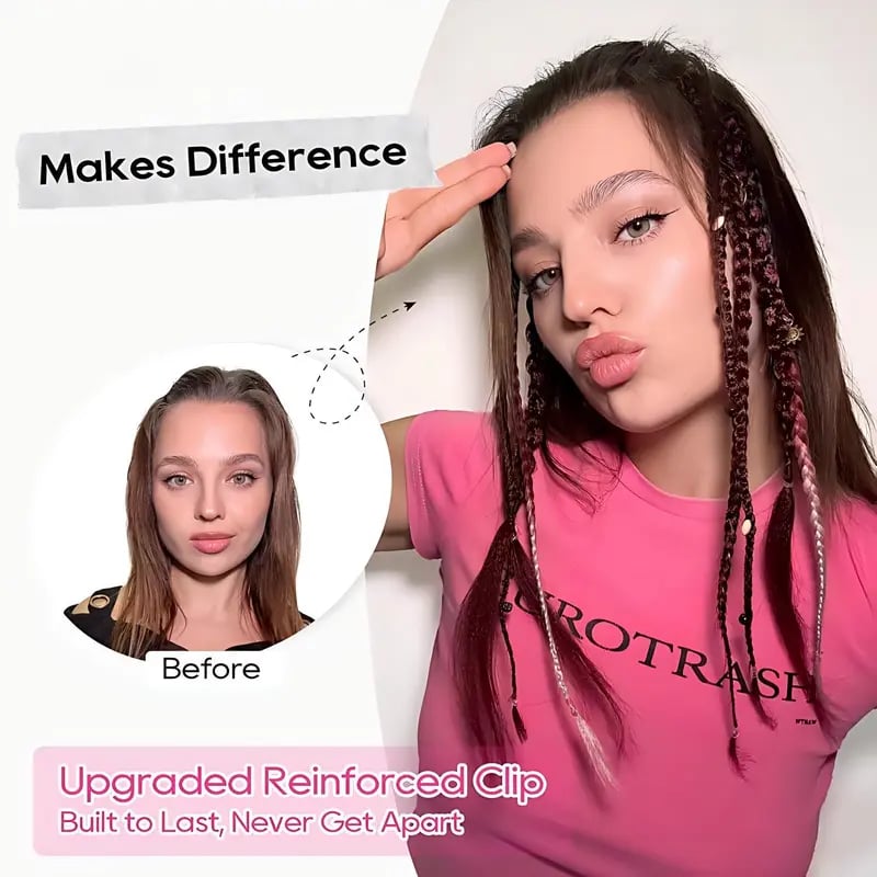 🌿🎨 Trecce boho intrecciate con perline, da applicare con clip – Un modo semplice per trasformare la tua acconciatura, perfette per i festival e per tutti i giorni (✨2 pezzi