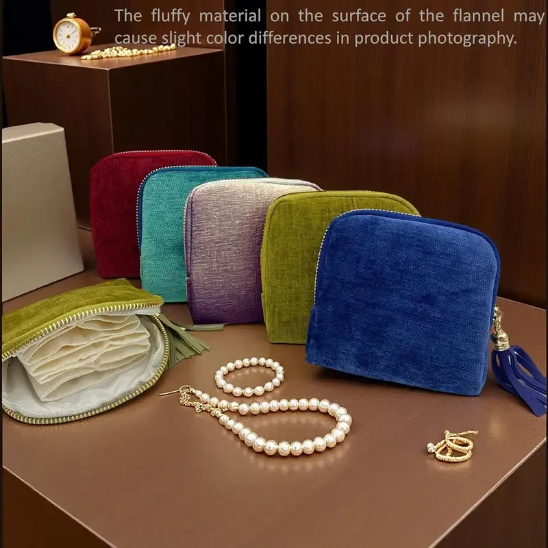 Astuccio con cerniera per gioielli - Borsa da viaggio per gioielli - Organizer portatile