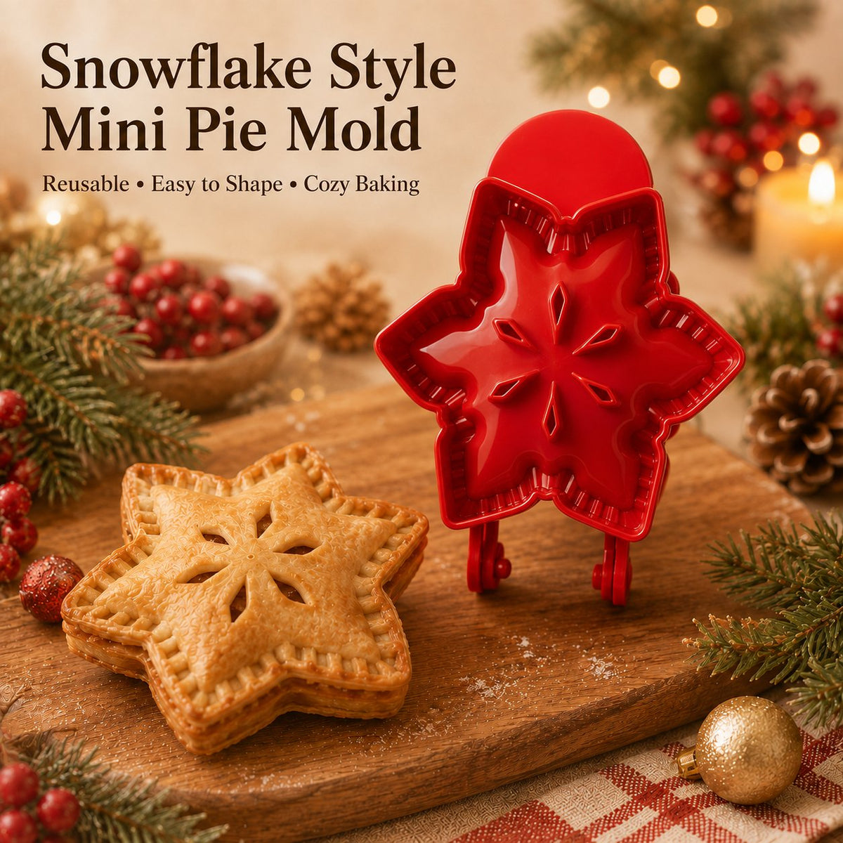 🥧Mini-stampo riutilizzabile per tortine, ideale per i principianti | 6 divertenti forme per farcire, modellare e chiudere facilmente tortine e dolci fatti in casa🍎✨