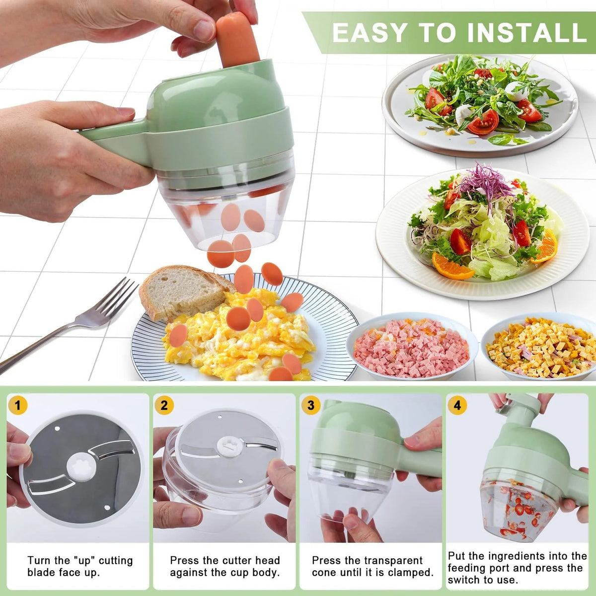 Set di affettatrici elettriche per verdure
