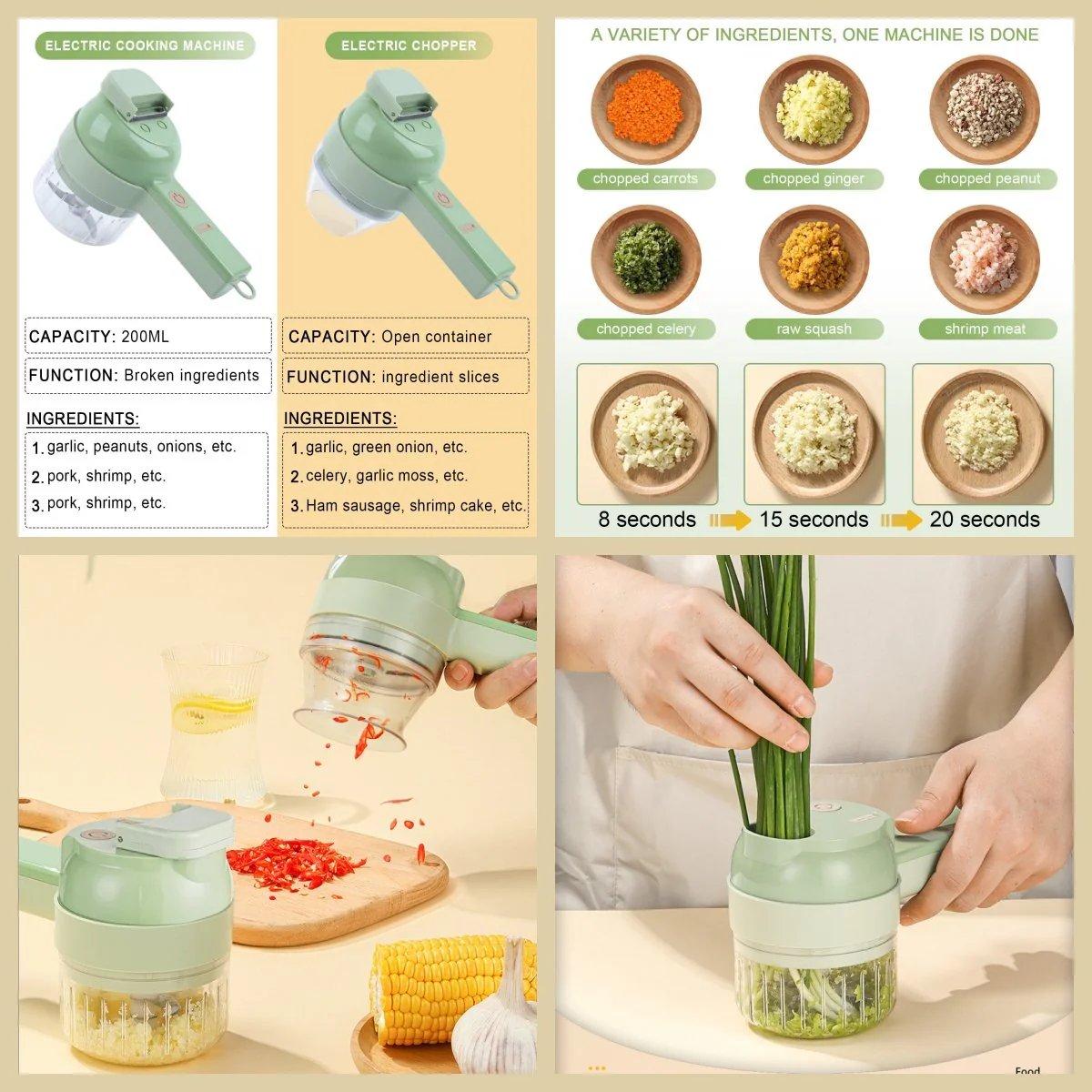 Set di affettatrici elettriche per verdure