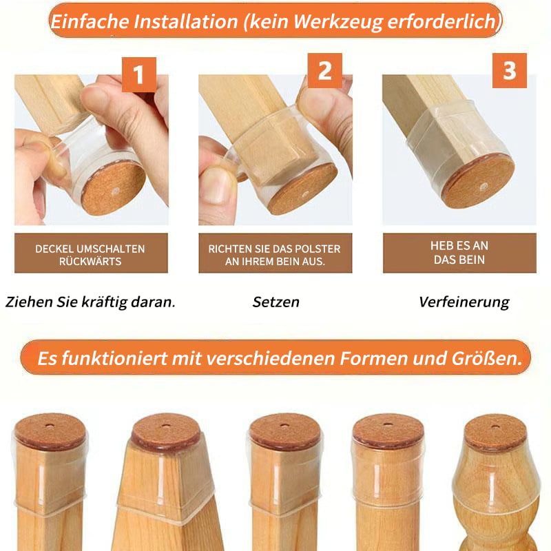 ✨Protezioni universali in gomma per le gambe delle sedie – Adatte a gambe di qualsiasi forma, resistenti ai graffi e all’usura – la soluzione definitiva per proteggere i tuoi pavimenti